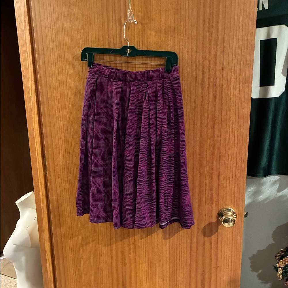 LuLaRoe Madison  Vibrant Purple & Blue Skirt